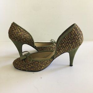 Newport News Tweed Pumps with Leather Sole